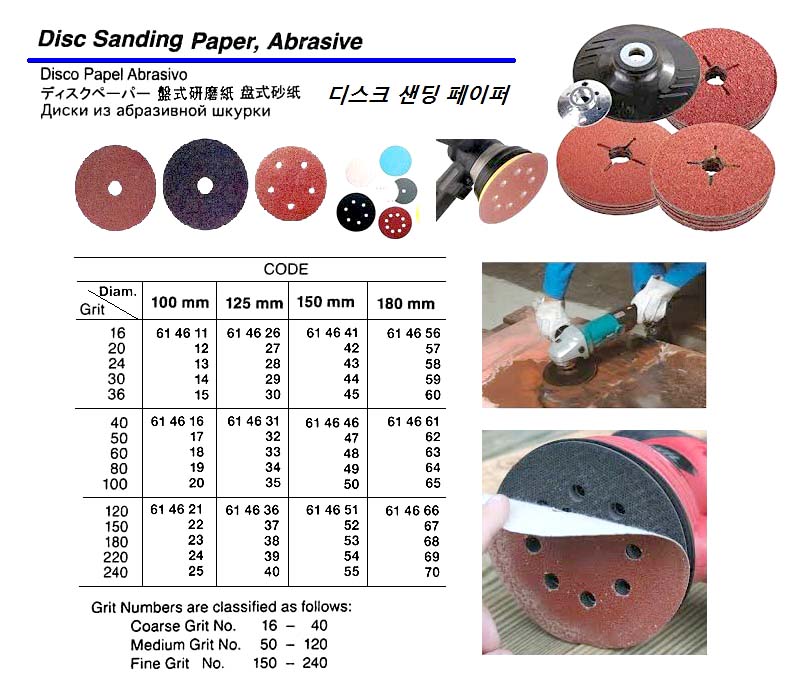 DISC PAPER, 150MM, GRIT # 50 - IMPA 614647